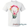 Men's Cool Painted Bulb Design tee shirt