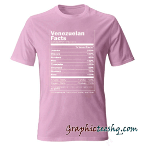 Venezuelan Facts Pink Color tee shirt