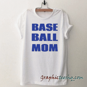 Baseball mom white tee shirt