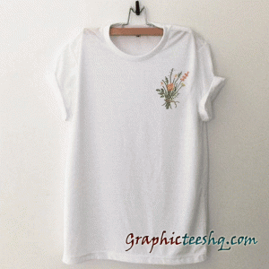 Embroidered Floral Round tee shirt