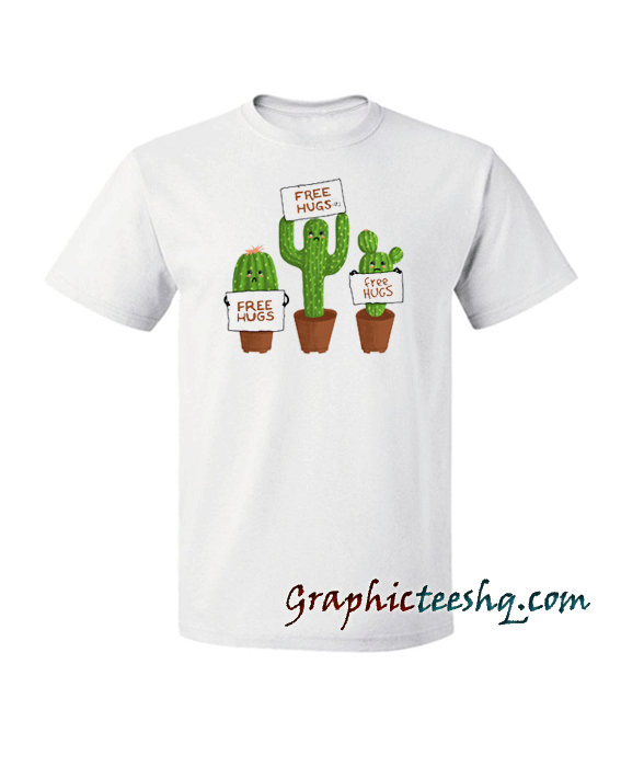 Free Hugs Cactus-Funny tee shirt