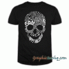 Halloween Typography Phrases Skull Art tee shirt