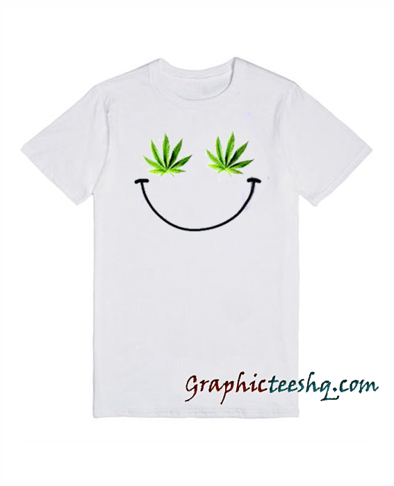 Marijuana Weed Smiley tee shirt