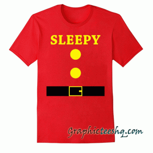 Sleepy Halloween Costume Team Christmas Party tee shirt