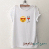 Love Wine Emoji-Hipster tee shirt