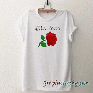 Red Rose Japannesse tee shirt