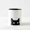 Black Cat Two-Tone Ceramic Mug