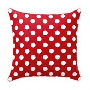 Polka Dot Red Pillow Case