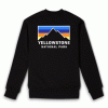Yellowstone-National Park Retro Mountain Colors Sweatshirt