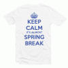 Keep Calm Its Alsmost Spring Break tee shirt