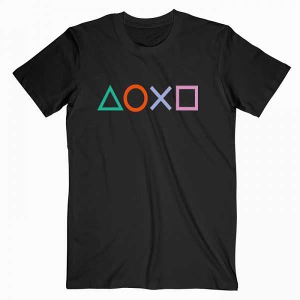 Playstation Button Logo Tee Shirt for adult men and women.It feels soft ...