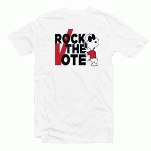 Snoopy The Vote tee shirt