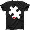 Autism Puzzle Heart Piece tee shirt