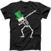 Irish Dabbing Skeleton St. Patrick's Day tee shirt