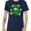 Irish Shamrock Clover Skulls tee shirt
