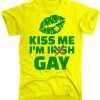 Kiss Me I'm Gay Irish Crossed Off Slim Fit tee shirt