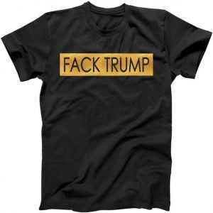 Limited Edition Fack Trump Gold Foil Print Logo tee shirt