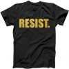 Limited Edition Resist. Gold Foil Print tee shirt
