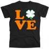 Love Irish Clover Shamrock St. Patrick's Day Slim Fit tee shirt