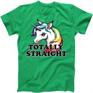 Totally Straight Unicorn Rainbow tee shirt