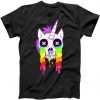 Unicorn Skull Rainbow tee shirt