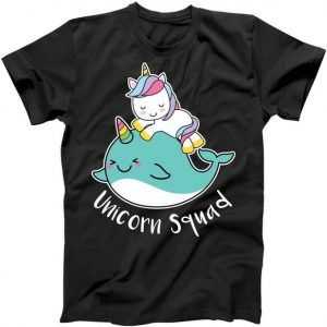 Unicorn Squad Whale tee shirt