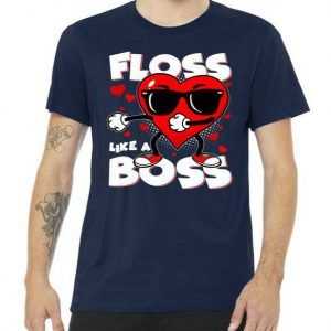 Valentine Floss Like A Boss Heart tee shirt