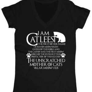 I Am The Catleesi Mother Of Cats Junior Fit V-Neck tee shirt