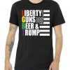 Liberty Guns Beer Trump LGBT Flag tee shirt