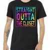 Straight Outta The Closet LGBT Rainbow tee shirt
