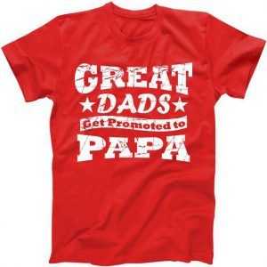 Great Dads Get Promoted To Papa tee shirt