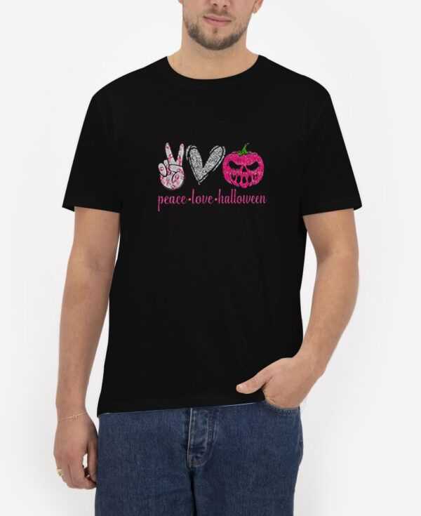 Peace-Love-Halloween-T-Shirt-For-Women-and-Men-S-3XL