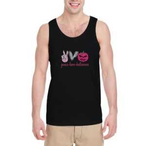 Peace-Love-Halloween-Tank-Top-For-Women-And-Men-S-3XL