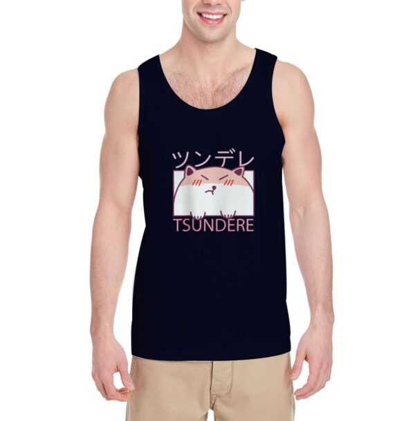 Tsundere-Cat-Tank-Top-For-Women-And-Men-S-3XL