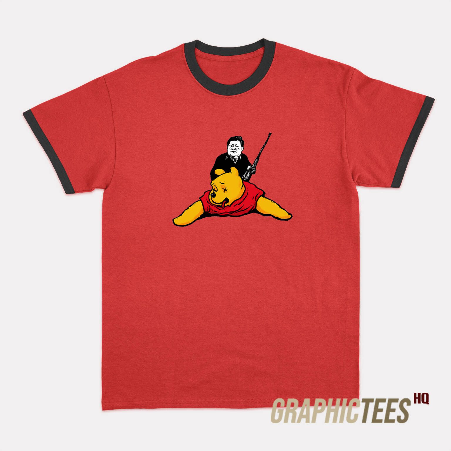 Xi Jinping VS Winnie The Pooh Ringer T-Shirt