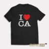 I Heart CA Love California T-Shirt