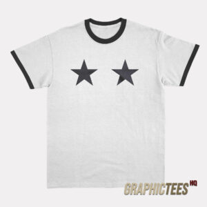 Star Boobs Ringer T-Shirt